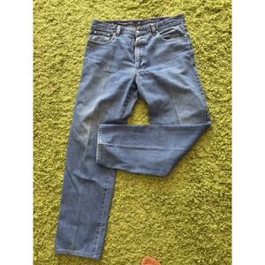 Ermenegildo Zegna Men's Straight Leg Medium Wash Denim Jeans- Size 38/34